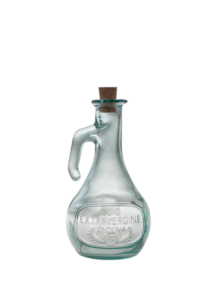 Vidrios San Miguel Glass Olive Oil Bottle with Cork Stopper, 500ml, Clear
