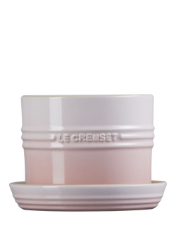 Le Creuset Stoneware Herb Planter with Tray, Shell Pink, Shell Pink
