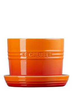 Le Creuset Stoneware Herb Planter with Tray, Volcanic, Volcanic