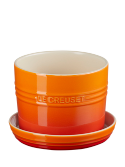 Le Creuset Stoneware Herb Planter with Tray, Volcanic - view 2, Volcanic