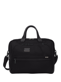 TUMI Alpha Medium 15" Briefcase Travel Bag, 46L, Black, Black
