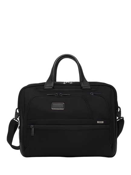 TUMI Alpha Medium 15" Briefcase Travel Bag, 46L, Black, Black
