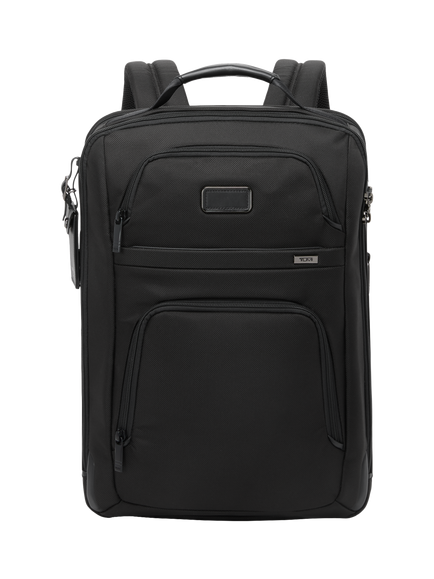 Tumi Alpha Large 17" Expandable Backpack, 39.65L Black, Black