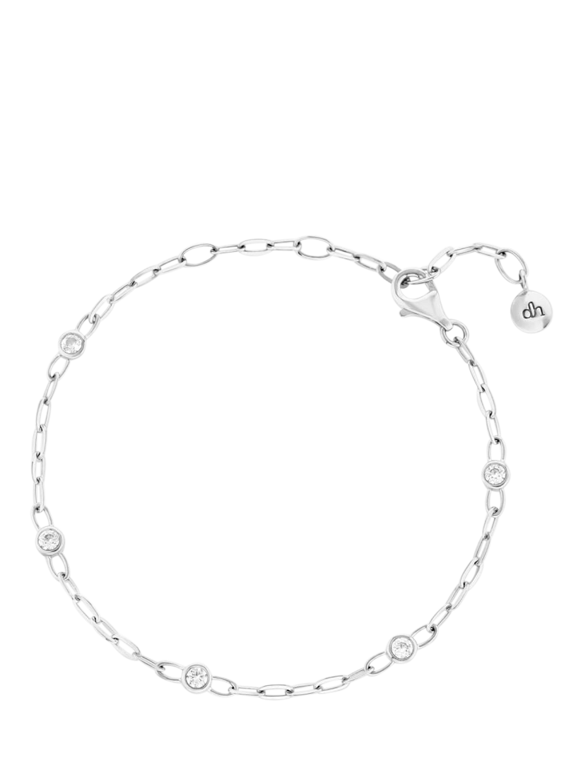 Product image 1 of 2, which shows Dinny Hall Lab Sapphire Paperclip Bracelet, Silver