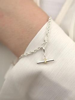 Dinny Hall My World T-Bar Bracelet, Silver - view 2, Silver