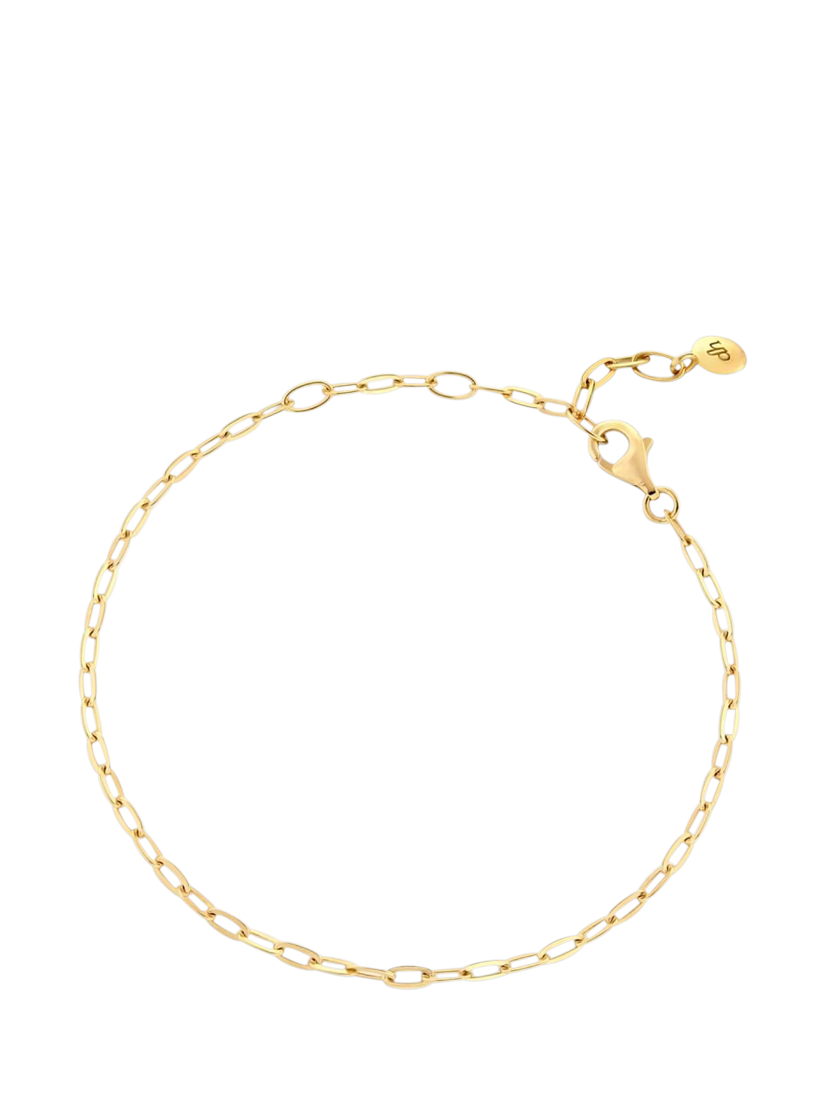 Product image 1 of 4, which shows Dinny Hall Mini Paperclip Chain Bracelet, Gold