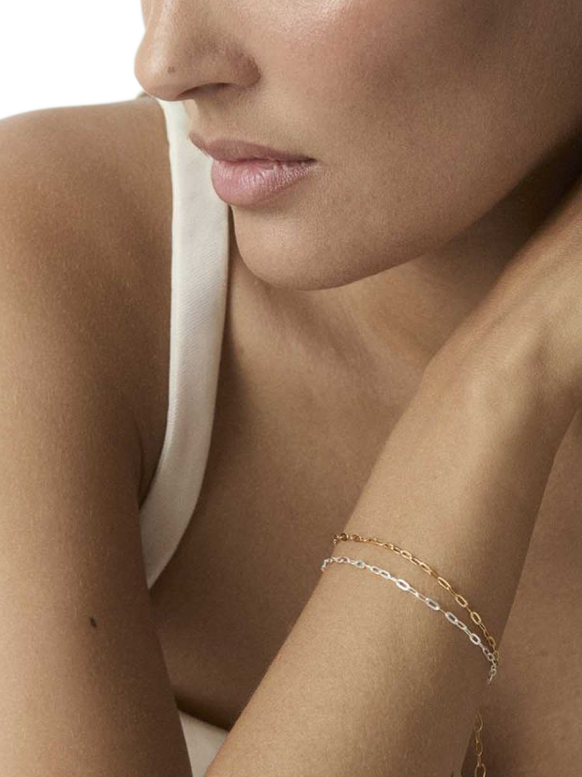 Product image 2 of 4, which shows Dinny Hall Mini Paperclip Chain Bracelet, Gold