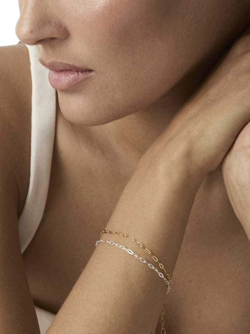 Product image 2 of 4, which shows Dinny Hall Mini Paperclip Chain Bracelet, Silver