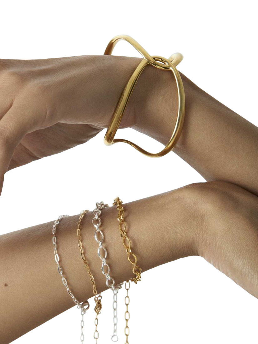 Product image 3 of 4, which shows Dinny Hall Mini Paperclip Chain Bracelet, Silver