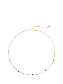 Dinny Hall Mini Rainbow Paperclip Necklace, Gold, 