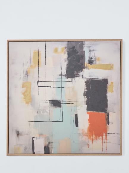 John Lewis Irena Orlov 'Abstract Clarity' Embellished Framed Canvas Print, 82.8 x 82.8cm, Multi, Multi