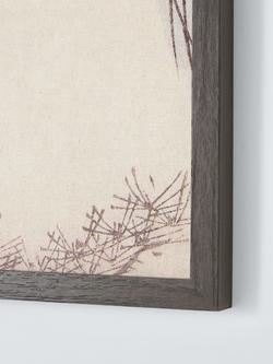 John Lewis Ohara Koson 'Two Peacocks on a Tree Branch' Framed Canvas Print, 92 x 42cm, Blue/Multi - view 2, Multi