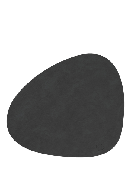 LIND DNA Nupo Curve Placemat, Recycled Leather, Black