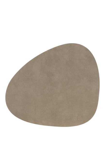 LIND DNA Nupo Curve Placemat, Recycled Leather, Nomad Grey