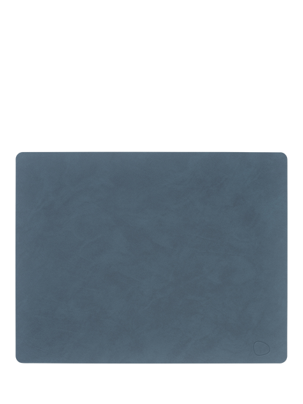 LIND DNA Nupo Rectangular Placemat, Recycled Leather, Dark Blue