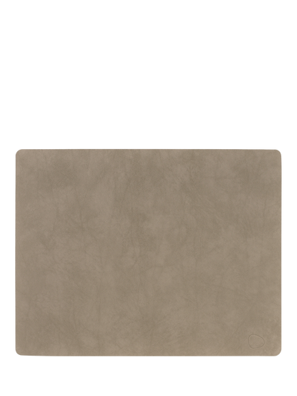 LIND DNA Nupo Rectangular Placemat, Recycled Leather, Nomad Grey