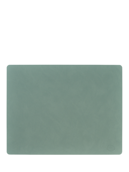 LIND DNA Nupo Rectangular Placemat, Recycled Leather, Pastel Green