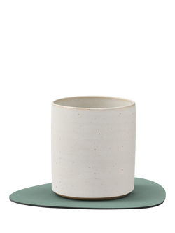 LIND DNA Nupo Curve Coaster, Recycled Leather - view 2, Pastel Green