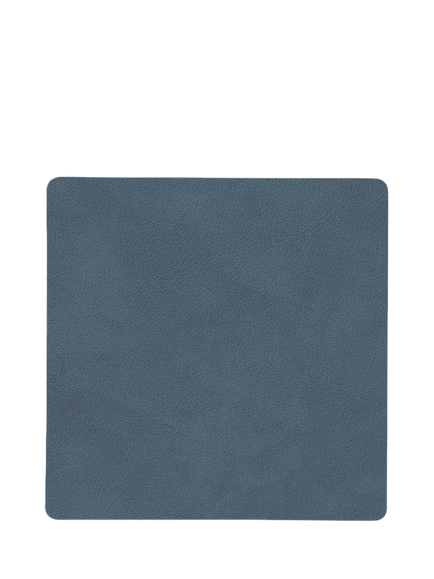 LIND DNA Nupo Square Coaster, Recycled Leather, Dark Blue