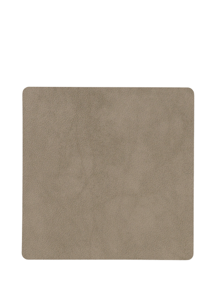 LIND DNA Nupo Square Coaster, Recycled Leather, Nomad Grey
