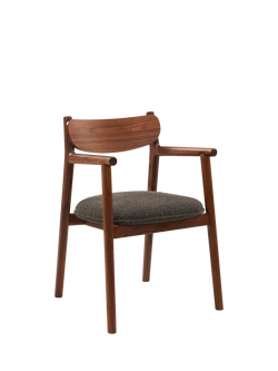 John Lewis Pierro Dining Chair, Walnut/Mocha, Walnut