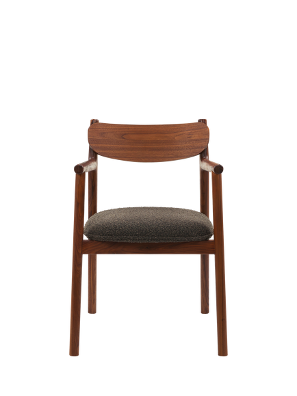 John Lewis Pierro Dining Chair, Walnut/Mocha - view 2, Walnut