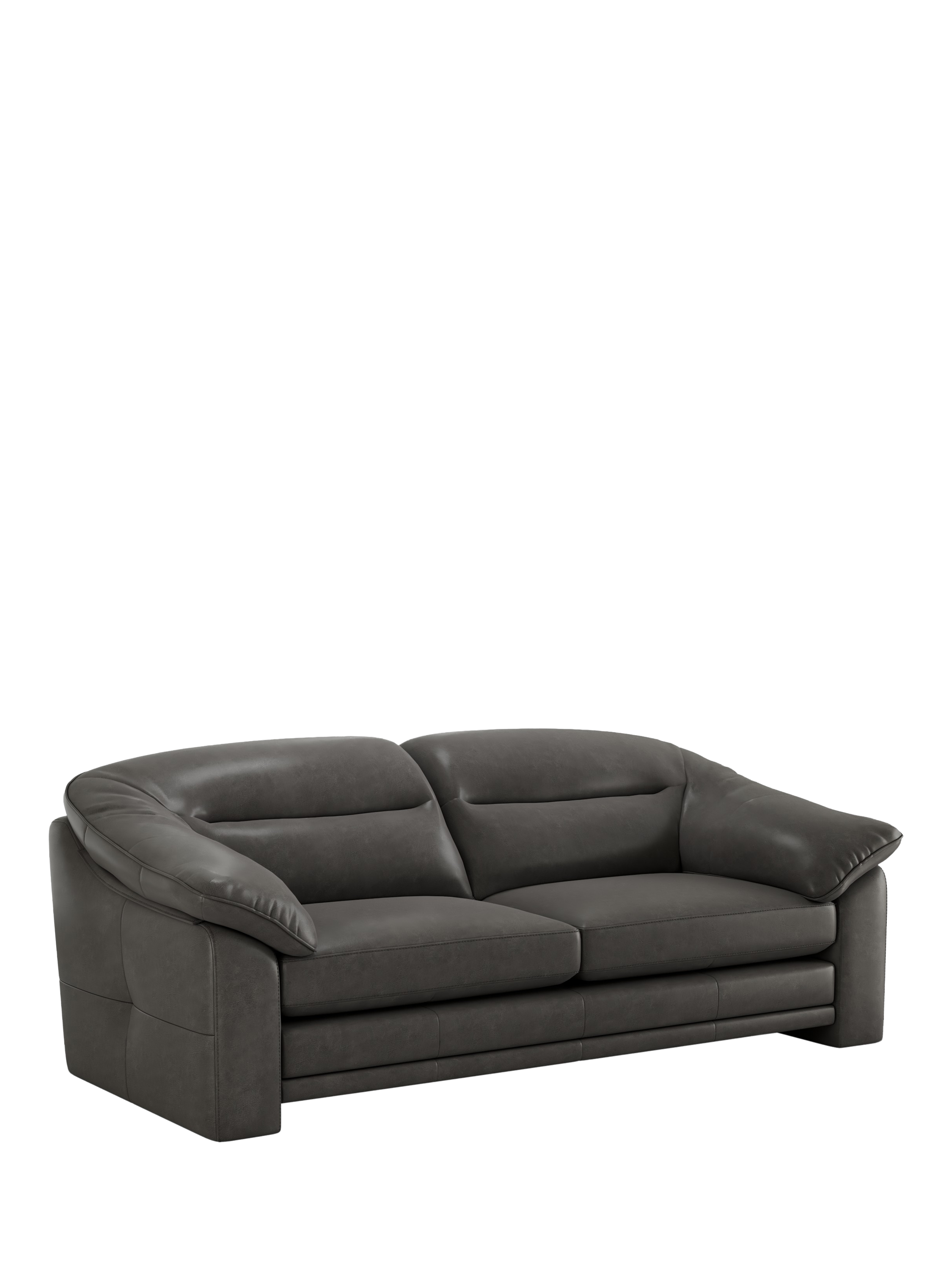 Alba Range, At the Helm Alba Large 3 Seater Leather Sofa, Adventurer Gorge Grey