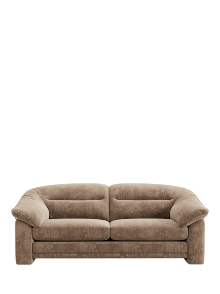 At the Helm Alba Large 3 Seater Velvet Sofa, Pembroke Millstone - view 2, Pembroke Millstone