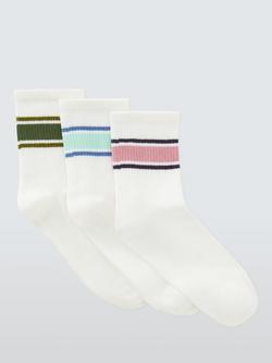 John Lewis Tube Socks, Pack of 3, Multi, Multi