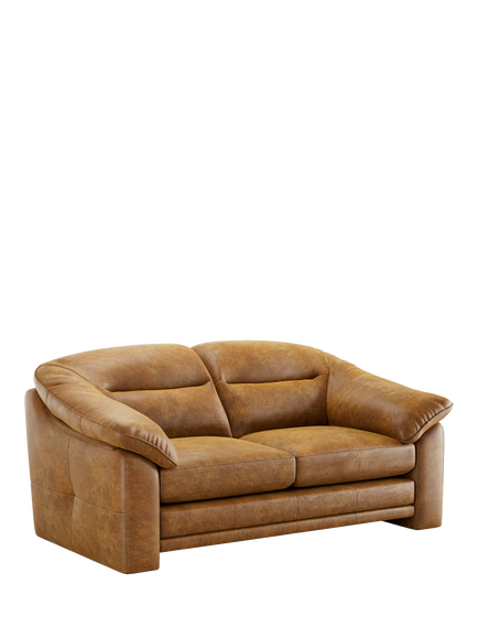 At the Helm Alba Medium 2 Seater Leather Sofa, Adventurer Coyote Tan