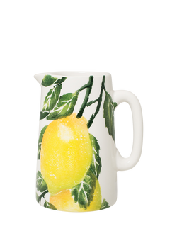 BlissHome Lemons Earthenware Jug, 1.5L, Yellow, Yellow