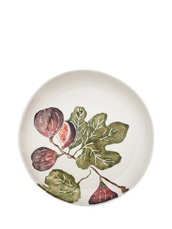 BlissHome Fig Earthenware Round Shallow Platter, 34cm, Purple/Multi, Purple