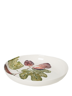 BlissHome Fig Earthenware Round Shallow Platter, 34cm, Purple/Multi - view 2, Purple