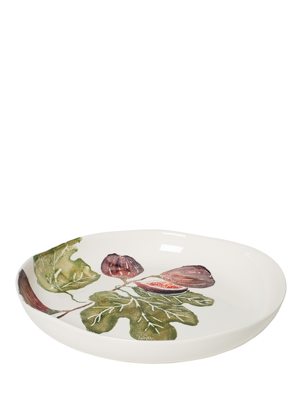 BlissHome Fig Earthenware Round Shallow Platter, 34cm, Purple/Multi - view 2, Purple