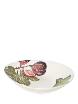 BlissHome Fig Earthenware Serving Bowl, 32.5cm, Purple/Multi, Purple