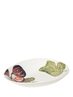 BlissHome Fig Earthenware Serving Bowl, 32.5cm, Purple/Multi - view 2, Purple