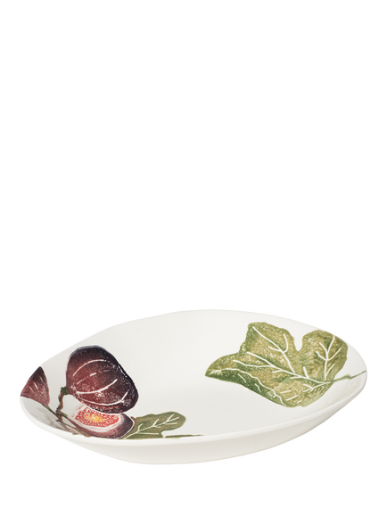 BlissHome Fig Earthenware Serving Bowl, 32.5cm, Purple/Multi - view 2, Purple