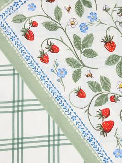 Ulster Weavers Strawberry & Check Cotton Tea Towels, Set of 2 - view 2, Multi