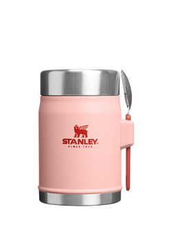 Stanley Vacuum Insulated Stainless Steel Flask & Spork, 400ml, Peach Rose, Peach Rose