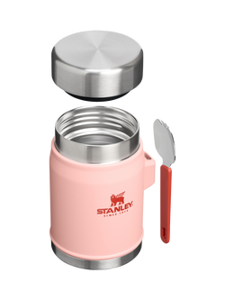 Stanley Vacuum Insulated Stainless Steel Flask & Spork, 400ml, Peach Rose - view 2, Peach Rose