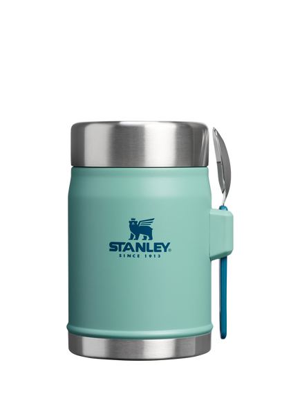 Stanley Vacuum Insulated Stainless Steel Flask & Spork, 400ml, Spring Green
