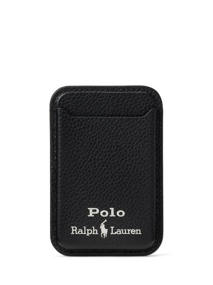 Ralph Lauren Leather Card Case with MagSafe, Black, Black