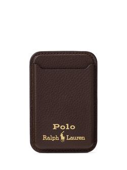 Ralph Lauren Leather Card Case with MagSafe, Brown, Brown