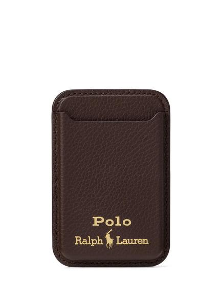 Ralph Lauren Leather Card Case with MagSafe, Brown, Brown