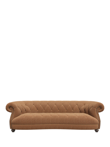 Tetrad Sandwick Medium 3 Seater Sofa, Harris Tweed Jura Rose, Rawhide Piping