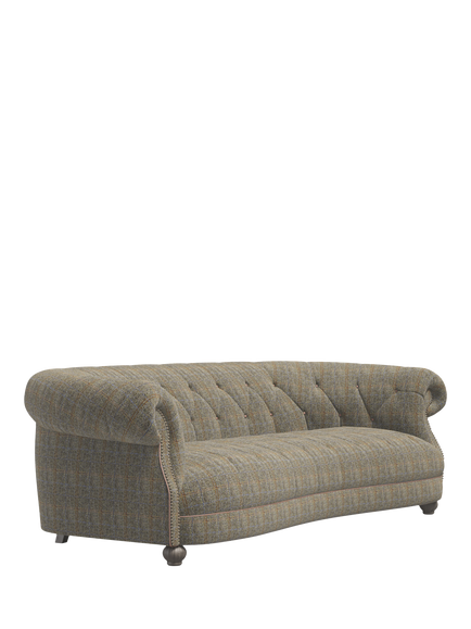 Tetrad Sandwick Small 2 Seater Sofa - view 2, Harris Tweed Bracken Hb, Tan Piping