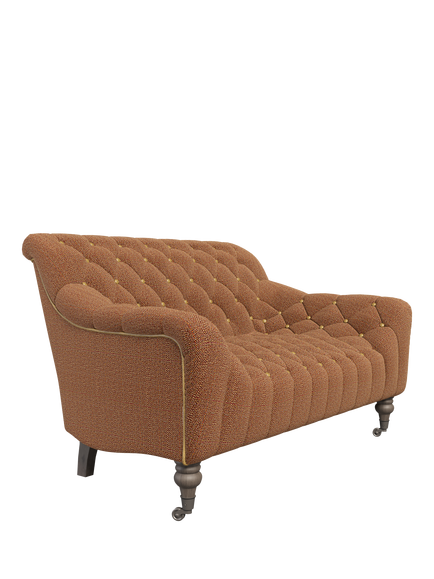Tetrad Skittle Petite 2 Seater Sofa - view 2, Harris Tweed Jura Rose, Rawhide