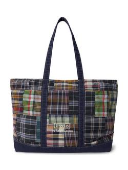 Ralph Lauren Madras Tote Bag, Multi, Multi