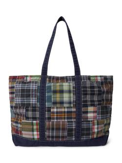 Ralph Lauren Madras Tote Bag, Multi - view 2, Multi