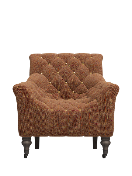 Tetrad Skittle Armchair, Harris Tweed Jura Rose, Rawhide